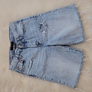 AERO 90's High Rise Cut Off Distressed Shorts